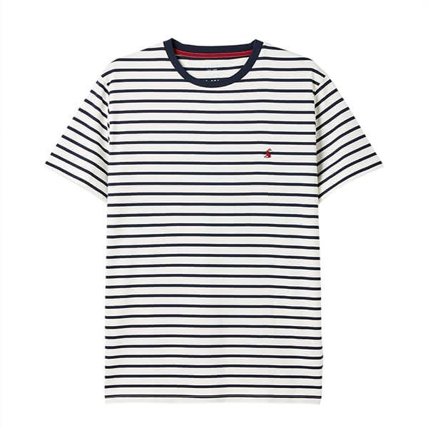 Joules Mens Creme Navy Stripe Boathouse Striped T-Shirt