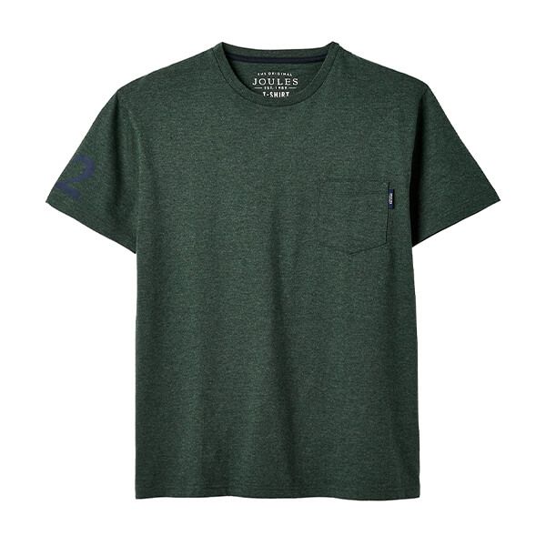 Joules Mens Green Marl Flynn Graphic T-Shirt