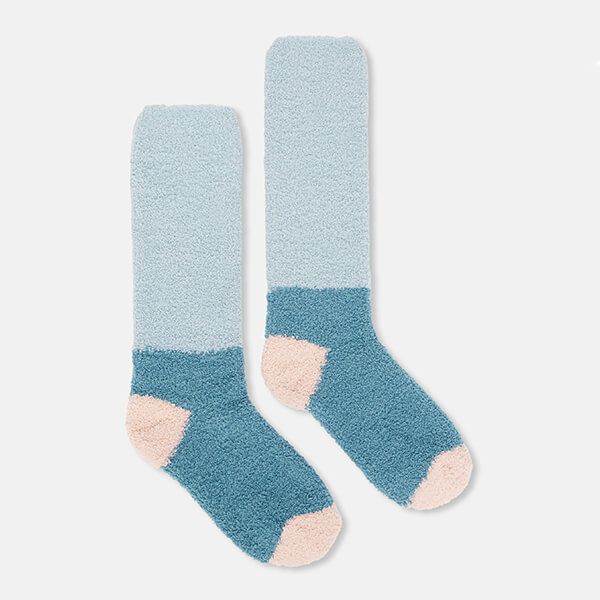 Joules Light Blue Fluffy Sock Size 4-8