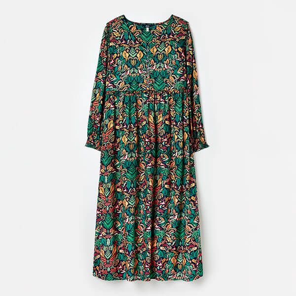 Joules French Navy Leaf Camilla Tiered Dress