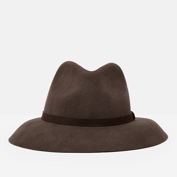Joules Dark Brown Hazleton Soft Fedora Hat