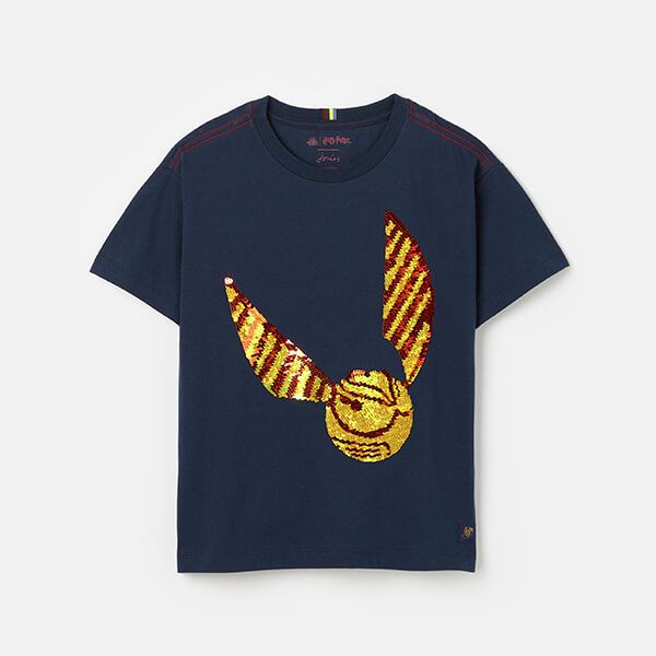 Joules Kids Harry Potter French Navy Seeker Short Sleeve Top
