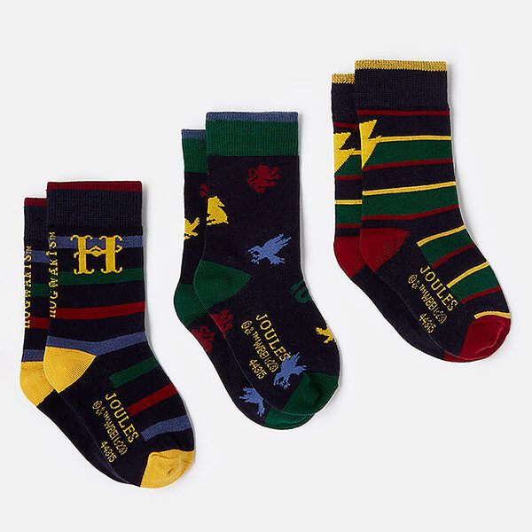 Joules Kids Harry Potter Navy Multi Enchanting Sock Set