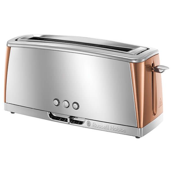 Russell Hobbs Luna Stainless Steel & Copper Long Slot Toaster