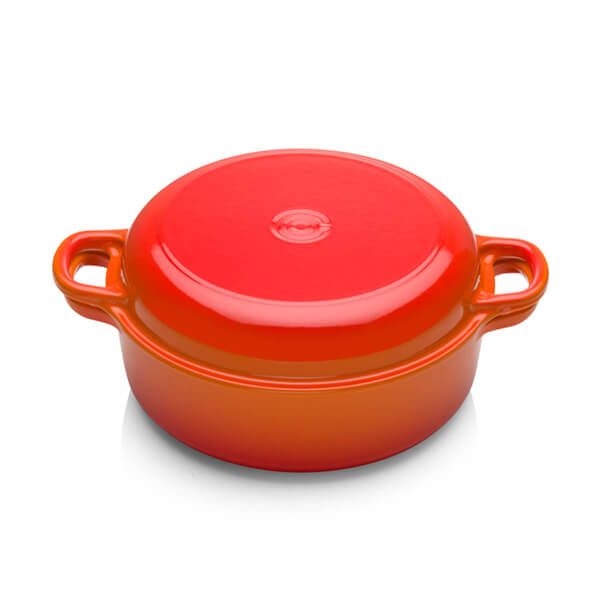 Le Creuset Volcanic Cast Iron 26cm Shallow Casserole with Multifunction Lid