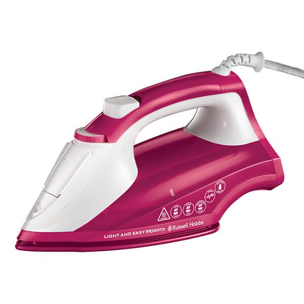 Russell Hobbs Linencare Light And Easy Iron White And Berry