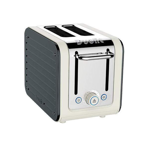 Dualit Architect 2 Slot Canvas Body With Metallic Charcoal Panel Toaster