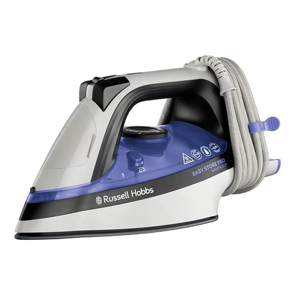 Russell Hobbs Linencare Easy Store Pro Wrap And Clip Iron White And Blue