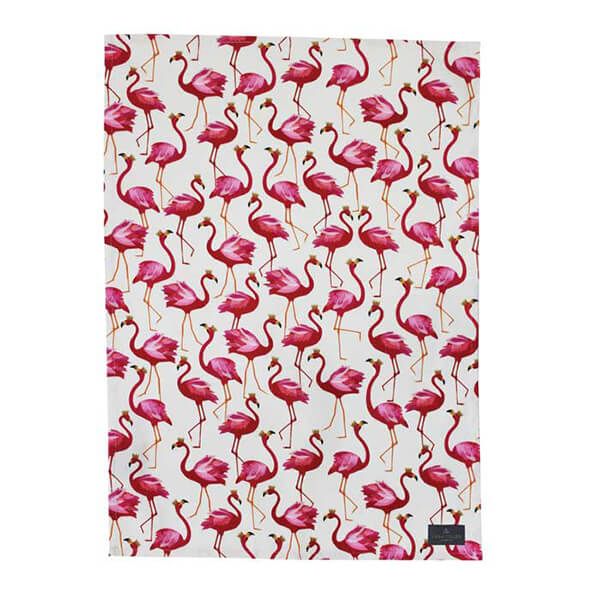 Sara Miller Flamingo Repeat Tea Towel