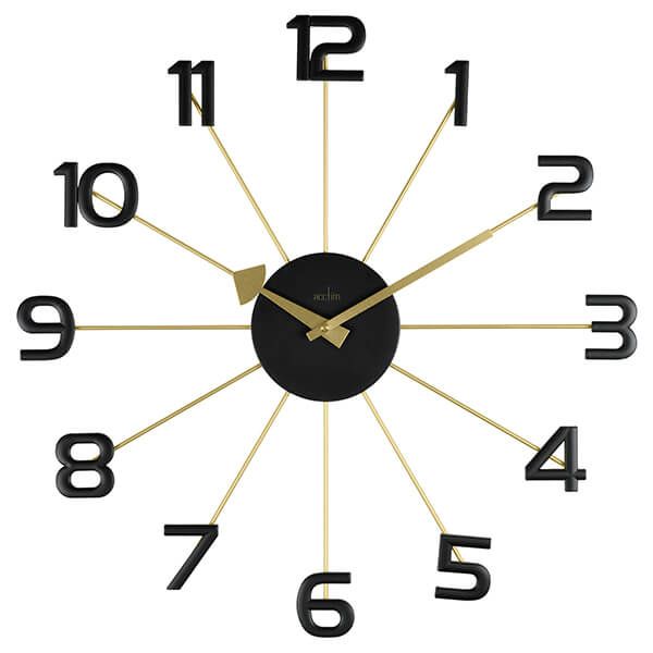 Acctim Astraea Wall Clock Gold/Black