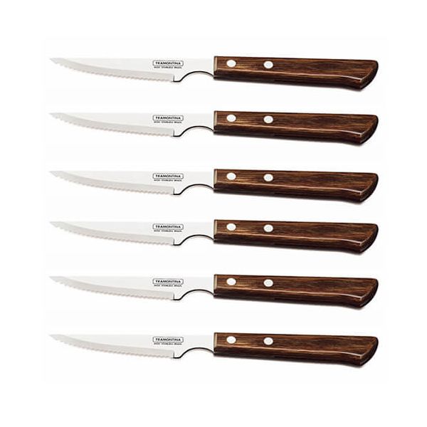 Tramontina Polywood Set of 6 4" Steak Knives