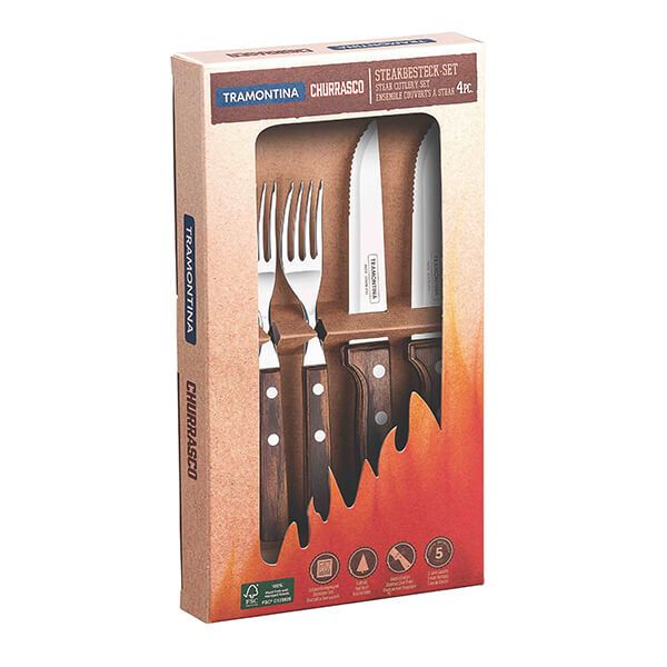 Tramontina 4 Piece Steak Knife and Fork Set