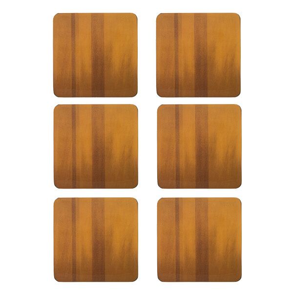 Denby Colours Set Of 6 Mustard Coasters