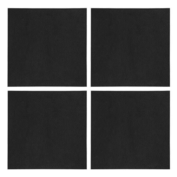 Denby Set Of 4 Black Grey Reversible Faux Leather Placemats