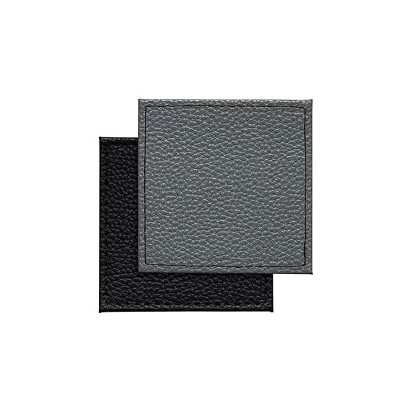 Denby Set Of 4 Black Grey Reversible Faux Leather Coasters