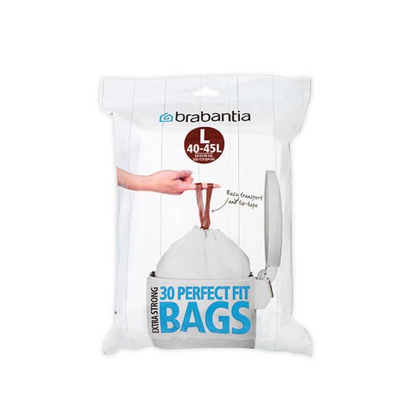 Brabantia Perfectfit Bags Size L 45 Litre 30 Bag Dispenser Pack