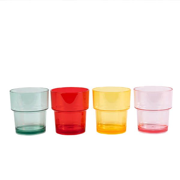 Summerhouse by Navigate Strawberries & Cream Set of 4 Stacking Tumblers