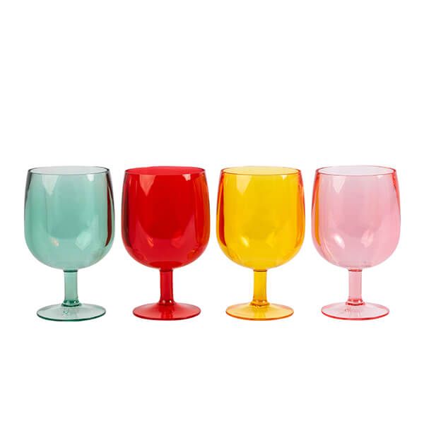 Summerhouse by Navigate Strawberries & Cream Set of 4 Stacking Wine Glasses
