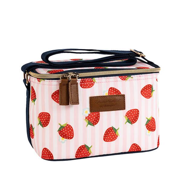 Summerhouse by Navigate Strawberries & Cream 4L Personal Coolbag Pink Stripe