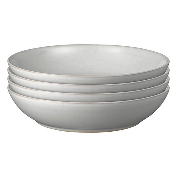 Denby Intro Soft Grey 4 Piece Pasta Bowl Set
