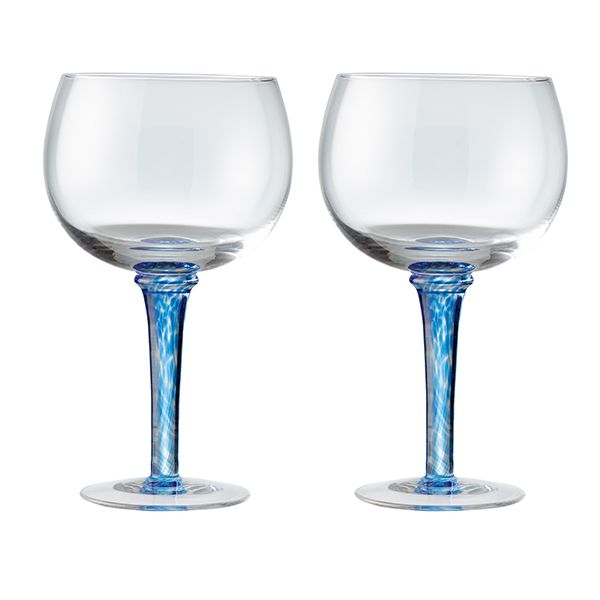 Denby Imperial Blue Set Of 2 Gin Glasses