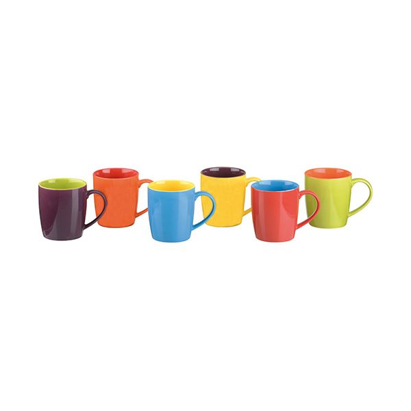 BIA Set of 6 Cappuccino Mugs Assorted Colours