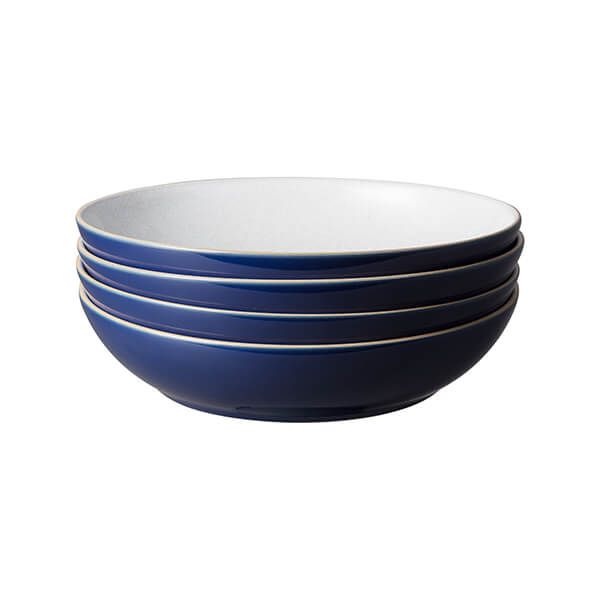Denby Elements Dark Blue Set Of 4 Pasta Bowls