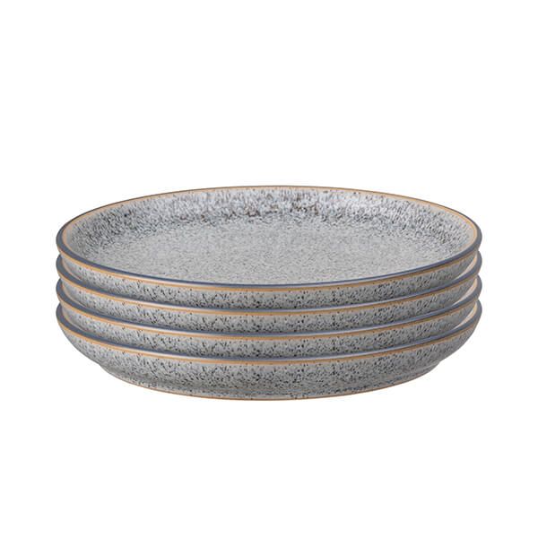 Denby Studio Grey Set Of 4 Small Coupe Plates