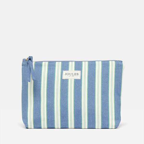 Joules Blue Stripe Carrywell Zip Pouch