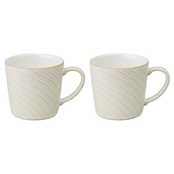Denby Impression Cream Set Of 2 Spiral Large Mug