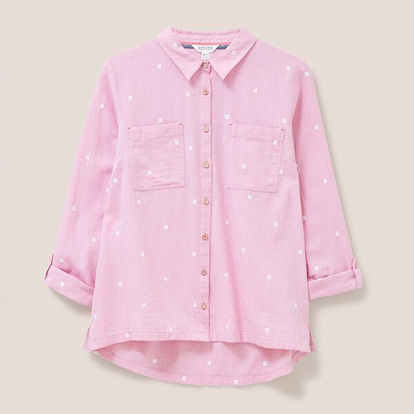 White Stuff Sophie Organic Cotton Shirt Pink Multi