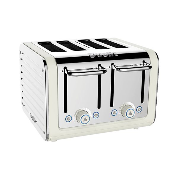 Dualit Architect 4 Slot Canvas Body With Stainless Steel Panel Toaster