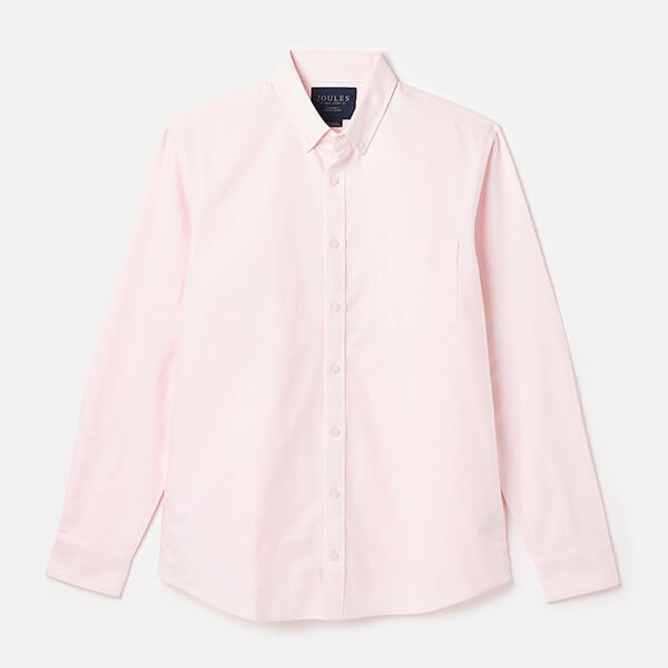 Joules Mens Pink Long Sleeve Oxford Shirt