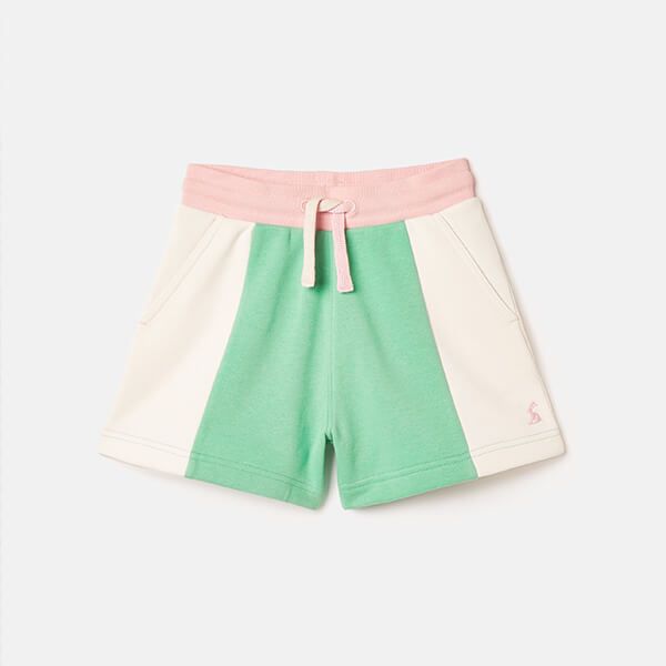 Joules Kids Green Colourblock Pippa Shorts