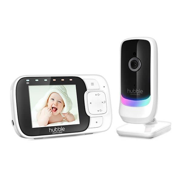 Hubble Nursery View Glow 2.8 Inch Video Baby Monitor White
