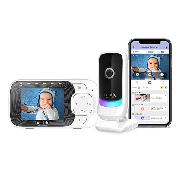 Hubble Nursery Pal Essentials 2.8 Inch Video Baby Monitor White