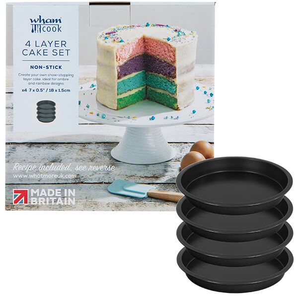 Wham Cook 18cm 4 Layer Rainbow Cake Set