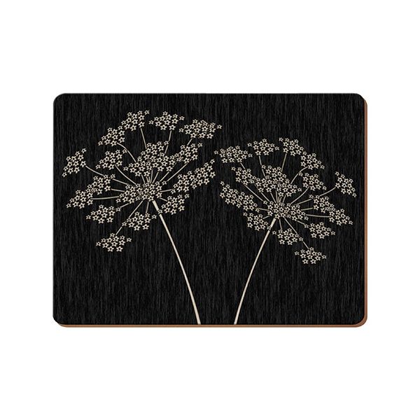 Creative Tops Silhouette Set Of 4 Large Premium Placemats