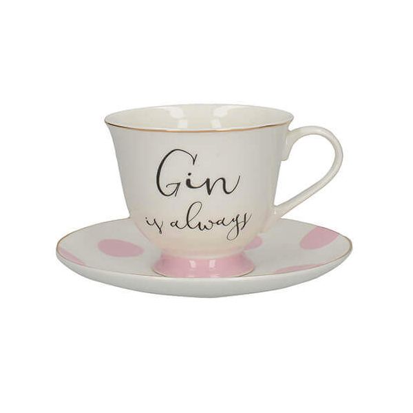 Ava & I Gin And Tonic Cup And Saucer