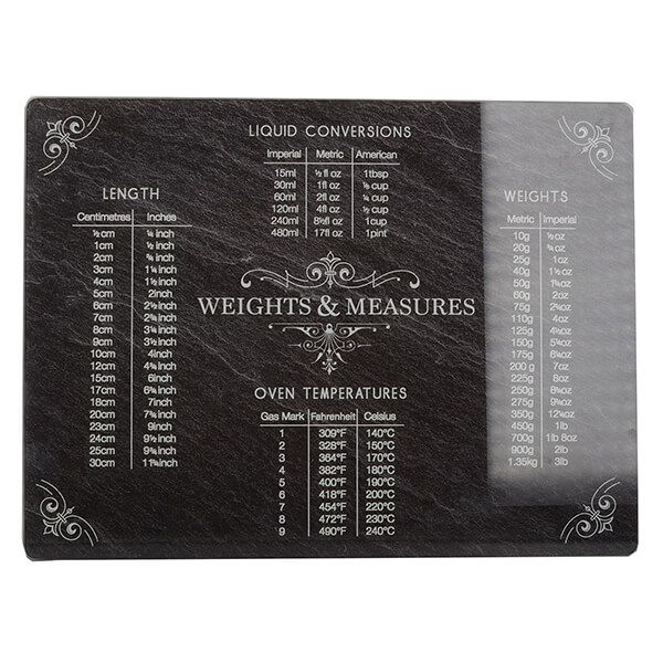 Creative Tops Slate Effect Weights And Measures Work Surface Protector
