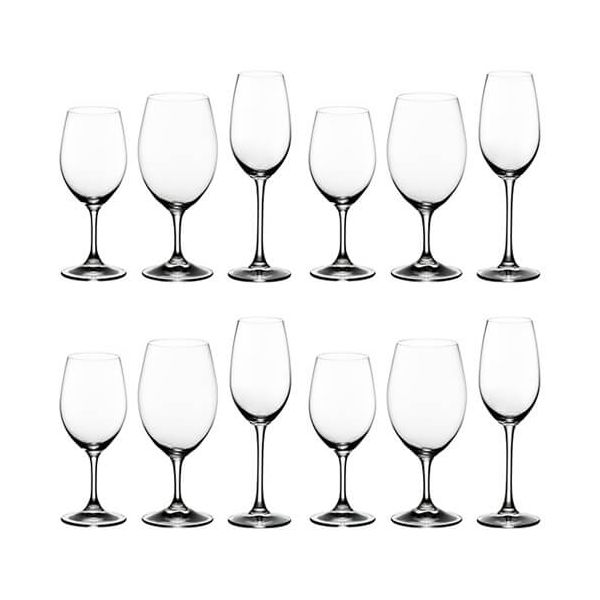 Riedel Ouverture Set of 12 Red / White / Champagne Glasses