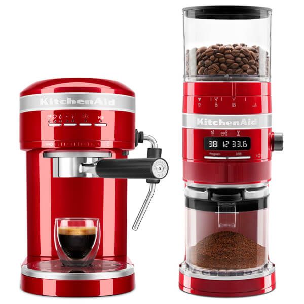 KitchenAid Artisan Semi-Auto Espresso Machine & Burr Grinder Set Candy Apple