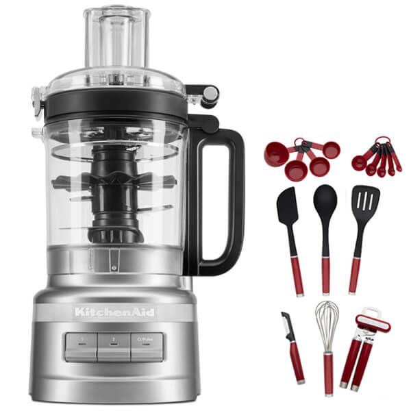 KitchenAid 2.1L Contour Silver Food Processor With FREE Gift