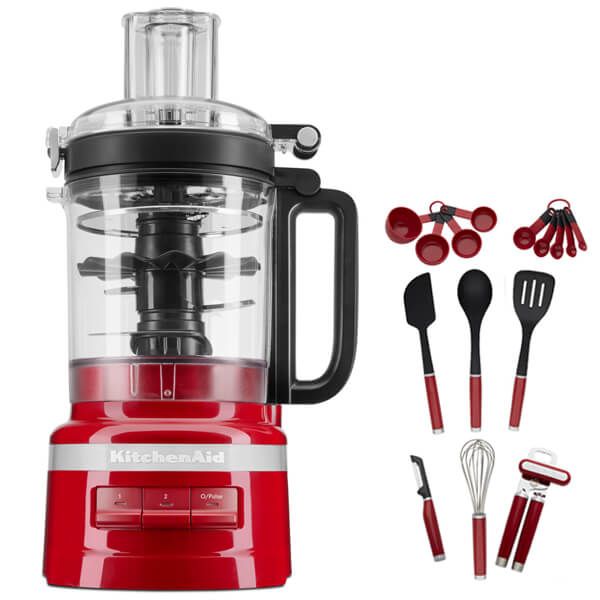 KitchenAid 2.1L Empire Red Food Processor With FREE Gift