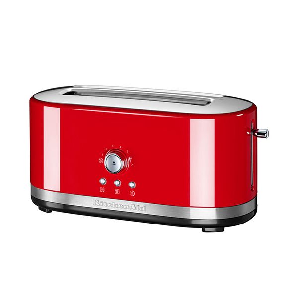KitchenAid Empire Red Manual Control Long Slot Toaster
