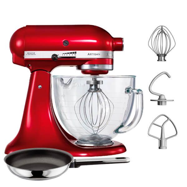 KitchenAid Artisan Mixer 156 Candy Apple with Glass Bowl with FREE Gift
