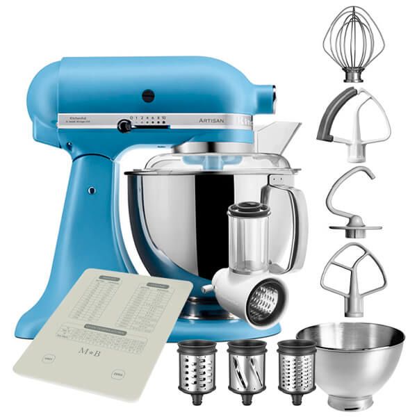 KitchenAid Velvet Blue Artisan 4.8L Stand Mixer with Free Gifts