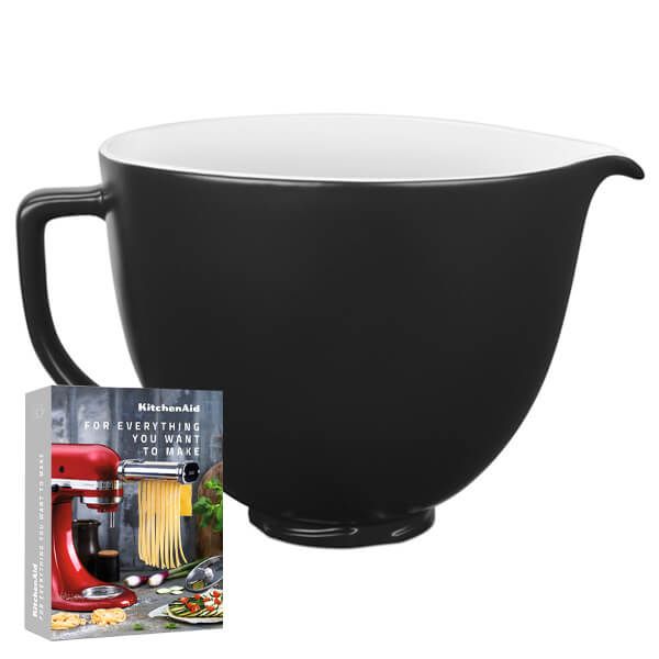 KitchenAid Ceramic 4.8L Mixer Bowl Matte Black With FREE Gift