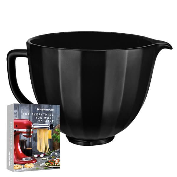 KitchenAid Ceramic 4.8L Mixer Bowl Ceramic Bowl Black Shell With FREE Gift