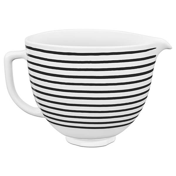 KitchenAid Ceramic 4.8L Mixer Bowl Horizontal Stripes
